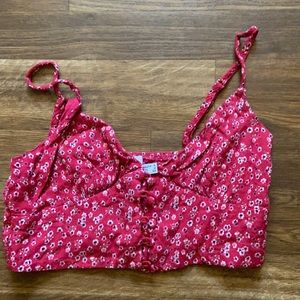 Crop floral top